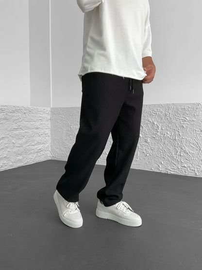 Ribbed Relaxed Fit Trousers