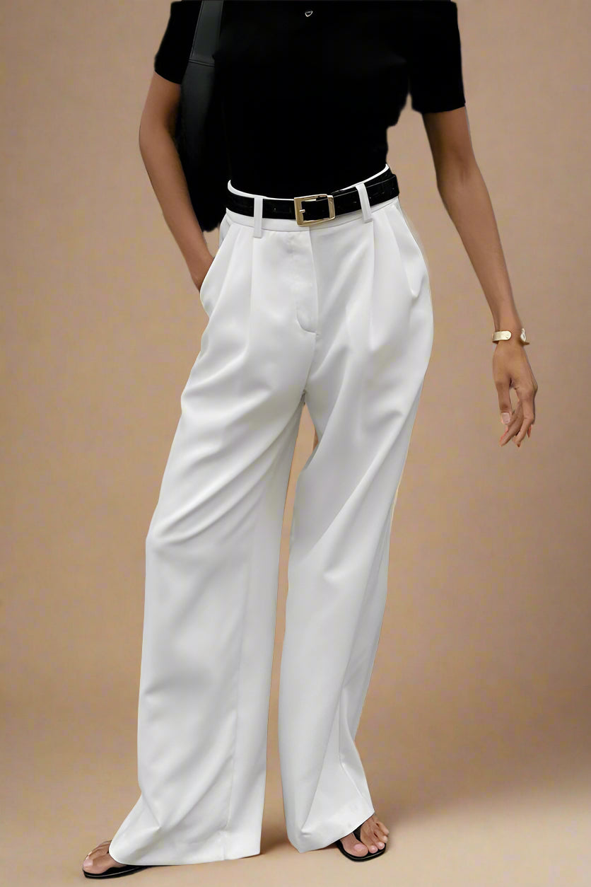 MAJA BUKSER | Høj Talje & Elegant Løstsiddende Pasform