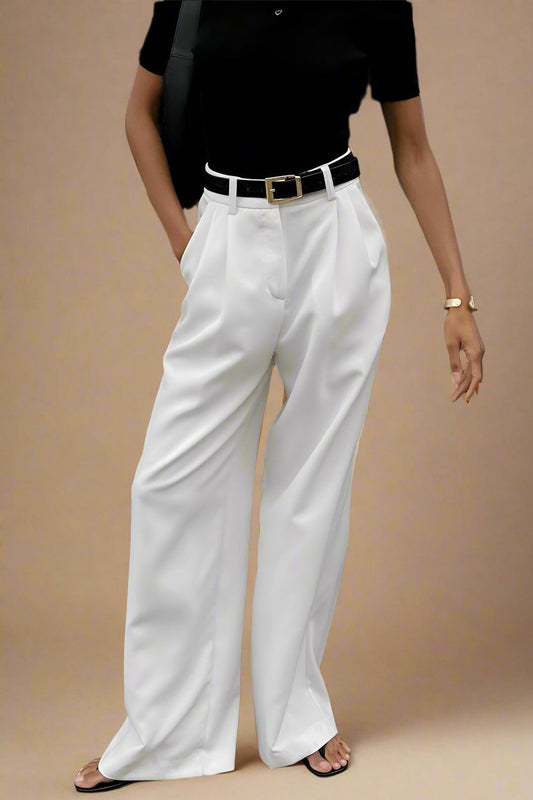 MAJA BUKSER | Høj Talje & Elegant Løstsiddende Pasform