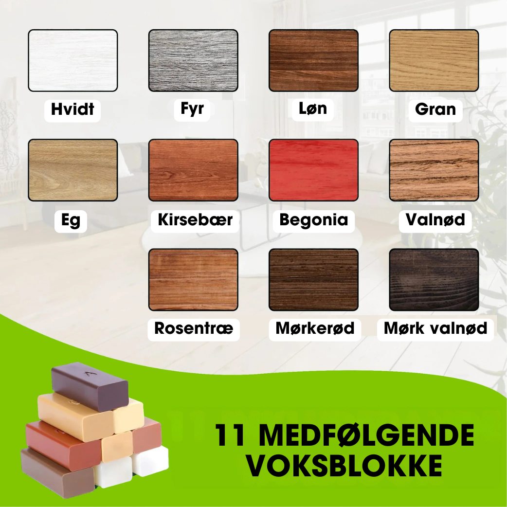 WoodFix™ – Reparationskit til møbler, lister og gulve