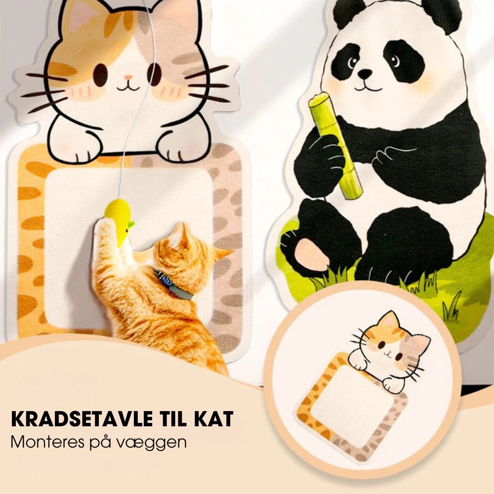 ClingClaw™ – Vægmonteret kradsebræt til kat + gratis legetøj