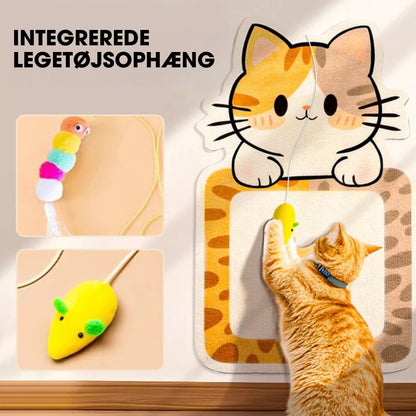 ClingClaw™ – Vægmonteret kradsebræt til kat + gratis legetøj