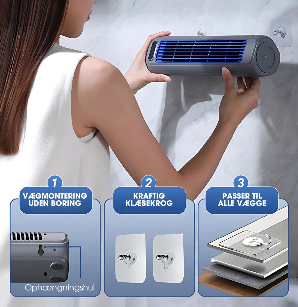 CoolFlow Max™ – Ultrastøjsvag bærbar ventilator