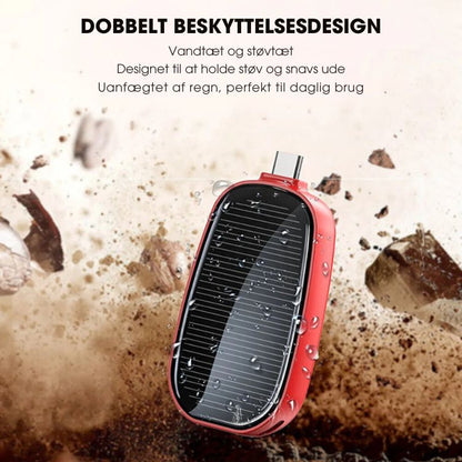 SolarKey® - 1200mAh solar nøglerings powerbank