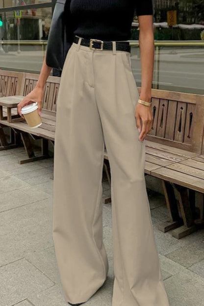 MAJA BUKSER | Høj Talje & Elegant Løstsiddende Pasform