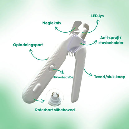 Trimzy™ - 2-i-1 negleklipper & sliber til hunde og katte