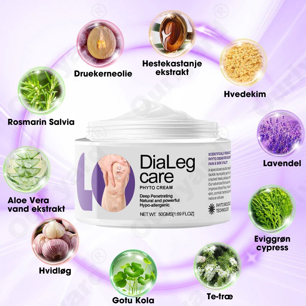 DiaLeg Care™ – Phyto-creme mod åreknuder, hævelse og bensmerter