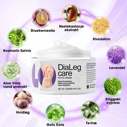 DiaLeg Care™ – Phyto-creme mod åreknuder, hævelse og bensmerter