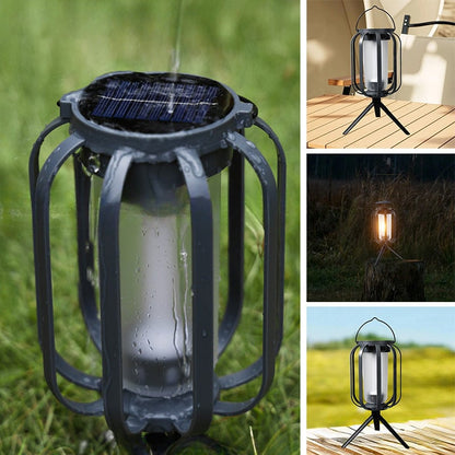 FlameGlow™ - Lampe med realistisk flammeeffekt – Opladelig via USB & solenergi