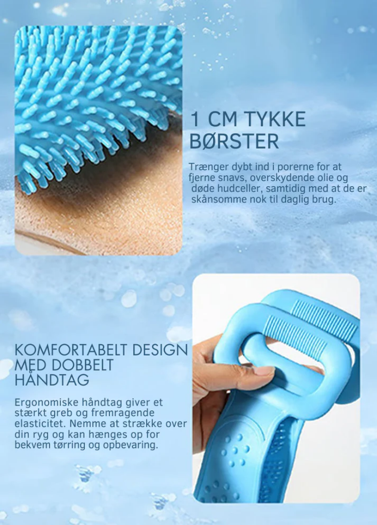 VaskLet™ | Silikone Badebælte Skrubbebørste