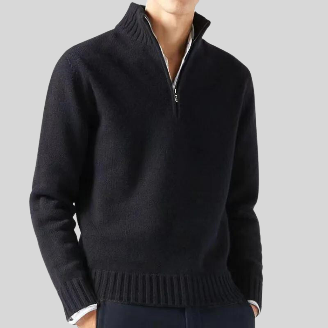Andreas | Luksuriøs halv-zip sweater
