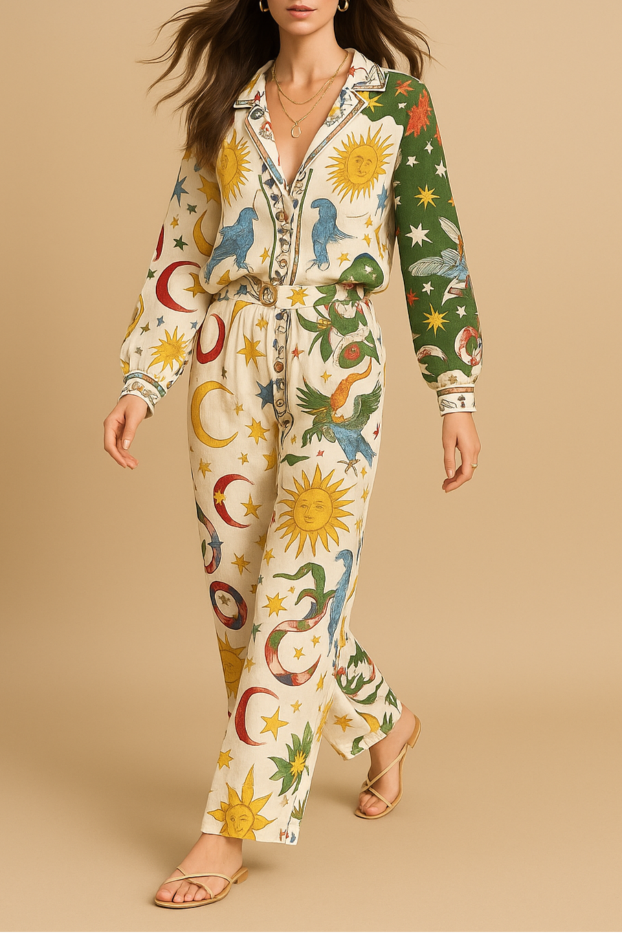 Sæt Victoria | Komfortable Bukser + Løs Skjorte