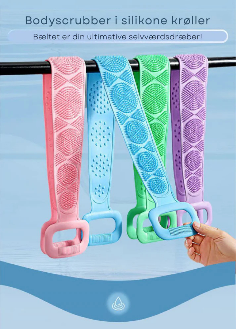 VaskLet™ | Silikone Badebælte Skrubbebørste