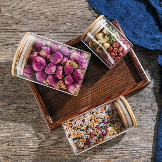 Forseglede Krukker Af Højt Borosilikatglas