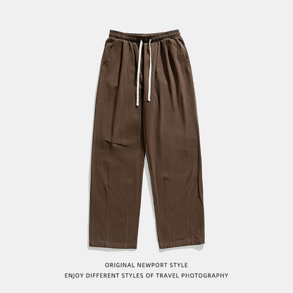 Afslappede Bukser I Ren Bomuld Med Japansk Drapering