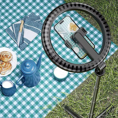 LED ring light med tripod og fjernbetjening