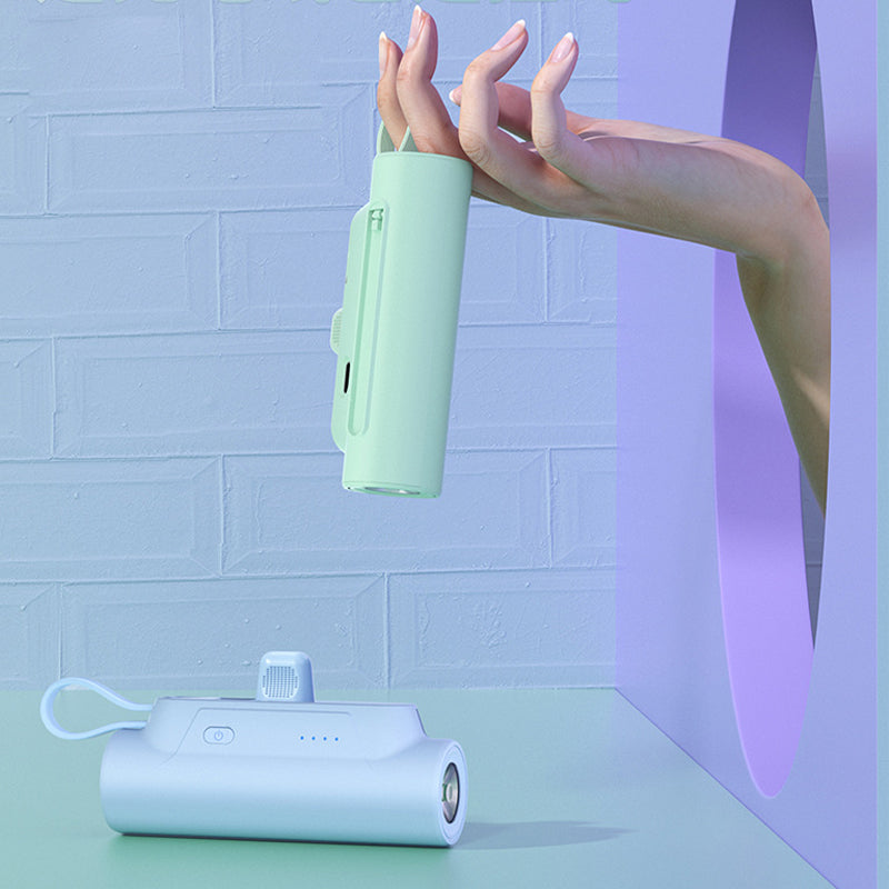 PocketVolt Duo™ – Powerbank med indbygget kabel og LED-lygte